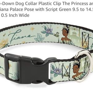 Disney Tiana Pet Collar in Green and Black